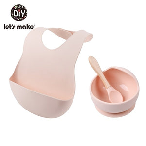 Silicone Baby Feeding Set Waterproof Spoon & Bowl