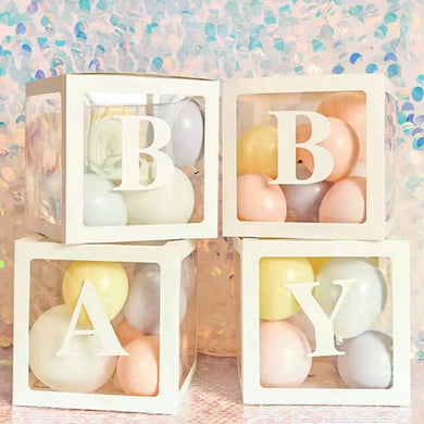 Transparent Cube Balloon Box With Letter A- Z