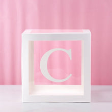 Load image into Gallery viewer, Transparent Cube Balloon Box With Letter A- Z