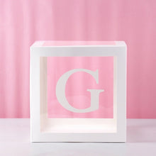 Load image into Gallery viewer, Transparent Cube Balloon Box With Letter A- Z