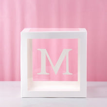 Load image into Gallery viewer, Transparent Cube Balloon Box With Letter A- Z