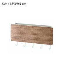 Load image into Gallery viewer, New Wall-hung Type Wooden Decorative Wall Shelf Sundries Storage Box Prateleira Hanger Organizer Key Rack Wood Wall Shelf