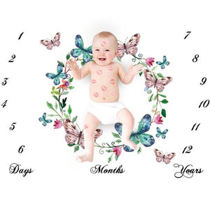 Monthly Growth Bedding Decor For Newborn Baby