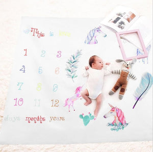 Monthly Growth Bedding Decor For Newborn Baby