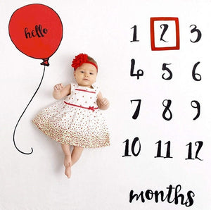 Newborn baby Monthly Growth Milestone Blanket photography props Background Cloth Commemorate Rug