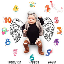 Load image into Gallery viewer, Newborn baby Monthly Growth Milestone Blanket photography props Background Cloth Commemorate Rug