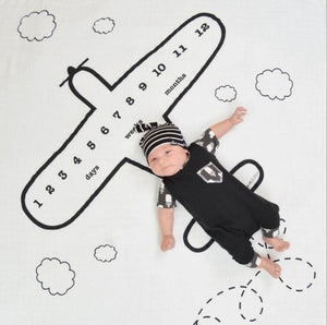 Newborn baby Monthly Growth Milestone Blanket photography props Background Cloth Commemorate Rug