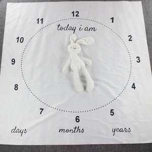 Newborn baby Monthly Growth Milestone Blanket photography props Background Cloth Commemorate Rug