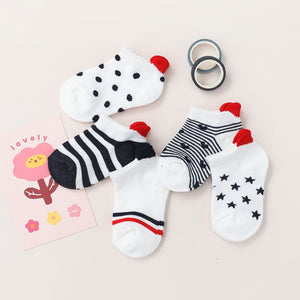 5 Pairs - Cute Lovely Short Baby Socks