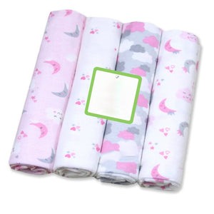 4Pcs/Lot Muslin 100% Cotton Baby Bed Sheet Baby Swaddles Soft Newborns Blankets Blankets Muslin Diapers Swaddle Bed Wrap Sheet