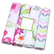 Load image into Gallery viewer, 4Pcs/Lot Muslin 100% Cotton Baby Bed Sheet Baby Swaddles Soft Newborns Blankets Blankets Muslin Diapers Swaddle Bed Wrap Sheet