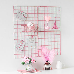 HiMISS Pink Mesh Mood Board Photo Display