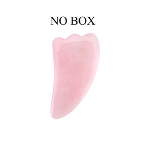 Rose Quartz Roller Slimming Face Massager Lifting Tool Natural Jade Facial Massage Roller Stone Skin Massage Beauty Care Set Box