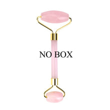 Load image into Gallery viewer, Rose Quartz Roller Slimming Face Massager Lifting Tool Natural Jade Facial Massage Roller Stone Skin Massage Beauty Care Set Box