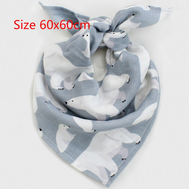 120*120cm Swaddl Baby Swaddle Gauze Muslin Swaddle Wrap Newborn Organic Cotton Bamboo Baby Blanket Muslin