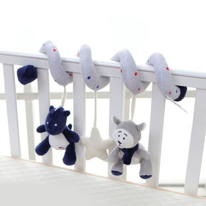 Baby Stroller Bed Crib Spiral Toys Soft Plush Animal Hanging Bell Rattle Gifts K1KC