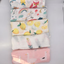 Load image into Gallery viewer, Baby Muslin Swaddle Blankets 70%bamboo + 30%cotton Baby Blanket Newborn Bath Towel Muslin Diaper