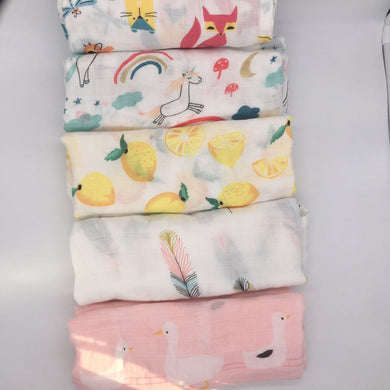 Baby Muslin Swaddle Blankets 70%bamboo + 30%cotton Baby Blanket Newborn Bath Towel Muslin Diaper