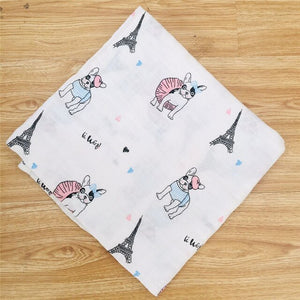 120cm*110cm 2 Layer Muslin Blanket Gauze Bamboo Baby Swaddle Blankets Newborn Baby Muslin Battaniye