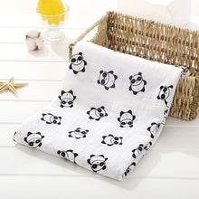 Load image into Gallery viewer, 120cm*110cm 2 Layer Muslin Blanket Gauze Bamboo Baby Swaddle Blankets Newborn Baby Muslin Battaniye