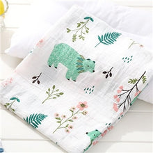 Load image into Gallery viewer, 120cm*110cm 2 Layer Muslin Blanket Gauze Bamboo Baby Swaddle Blankets Newborn Baby Muslin Battaniye