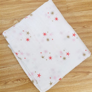 120cm*110cm 2 Layer Muslin Blanket Gauze Bamboo Baby Swaddle Blankets Newborn Baby Muslin Battaniye