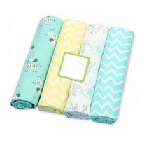 Load image into Gallery viewer, 4Pcs/Lot Muslin 100% Cotton Baby Bed Sheet Baby Swaddles Soft Newborns Blankets Blankets Muslin Diapers Swaddle Bed Wrap Sheet