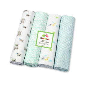 4Pcs/Lot Muslin 100% Cotton Baby Bed Sheet Baby Swaddles Soft Newborns Blankets Blankets Muslin Diapers Swaddle Bed Wrap Sheet