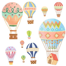 Load image into Gallery viewer, Cartoon Hot Air Balloon Wall Stickers Animals Kids room Baby Nursery Room Decoration Wall Decals Eco-friendly Art Vinyl Murals