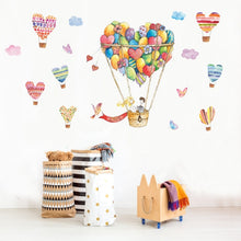 Load image into Gallery viewer, Cartoon Hot Air Balloon Wall Stickers Animals Kids room Baby Nursery Room Decoration Wall Decals Eco-friendly Art Vinyl Murals