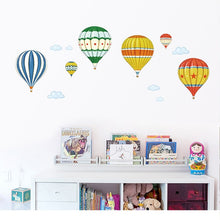 Load image into Gallery viewer, Cartoon Hot Air Balloon Wall Stickers Animals Kids room Baby Nursery Room Decoration Wall Decals Eco-friendly Art Vinyl Murals