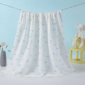 120x110cm Muslin Cotton Baby Swaddles Soft Newborn Blankets Bath Gauze Infant Wrap Sleepsack Stroller Cover Play Mat Baby Deken