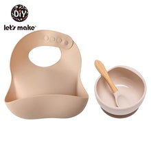 Load image into Gallery viewer, Silicone Baby Feeding Set Waterproof Spoon &amp; Bowl