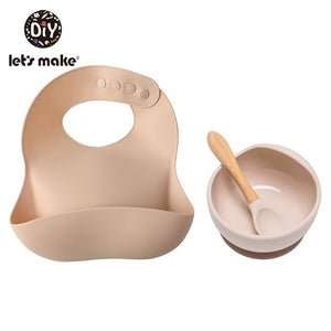 Silicone Baby Feeding Set Waterproof Spoon & Bowl