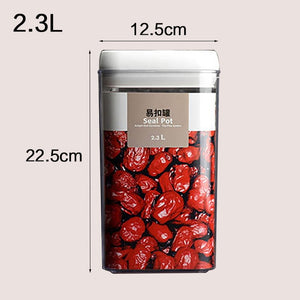 Purchase Set [Send 1 Sticker + 1 Pen] Food storage container Acrylic kitchen storage multigrain storage jar transparent sealed