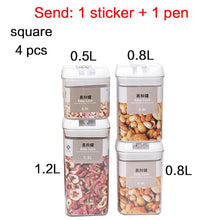 Load image into Gallery viewer, Purchase Set [Send 1 Sticker + 1 Pen] Food storage container Acrylic kitchen storage multigrain storage jar transparent sealed