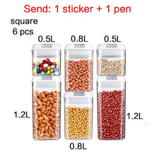 Load image into Gallery viewer, Purchase Set [Send 1 Sticker + 1 Pen] Food storage container Acrylic kitchen storage multigrain storage jar transparent sealed