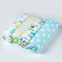 Load image into Gallery viewer, 4Pcs/Lot Muslin 100% Cotton Flannel Baby Swaddles Soft Newborns Blankets Baby Blankets Newborn Muslin Diapers Baby Swaddle Wrap