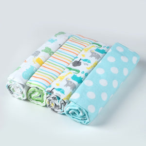 4Pcs/Lot Muslin 100% Cotton Flannel Baby Swaddles Soft Newborns Blankets Baby Blankets Newborn Muslin Diapers Baby Swaddle Wrap