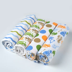 4Pcs/Lot Muslin 100% Cotton Flannel Baby Swaddles Soft Newborns Blankets Baby Blankets Newborn Muslin Diapers Baby Swaddle Wrap