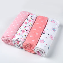 Load image into Gallery viewer, 4Pcs/Lot Muslin 100% Cotton Flannel Baby Swaddles Soft Newborns Blankets Baby Blankets Newborn Muslin Diapers Baby Swaddle Wrap