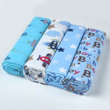 Load image into Gallery viewer, 4Pcs/Lot Muslin 100% Cotton Flannel Baby Swaddles Soft Newborns Blankets Baby Blankets Newborn Muslin Diapers Baby Swaddle Wrap