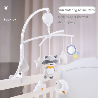 Cartoon Baby Crib Mobiles Rattles Music Educational Toys Bed Bell Carousel for Cots Infant Baby Toys 0-12 Months for Newborns