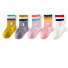 Load image into Gallery viewer, 5 Pairs/pack 1-12years Cute Unisex Cotton Baby Toddler Kids Socks