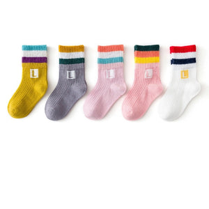 5 Pairs/pack 1-12years Cute Unisex Cotton Baby Toddler Kids Socks