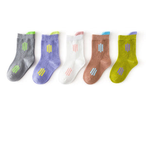 5 Pairs/pack 1-12years Cute Unisex Cotton Baby Toddler Kids Socks