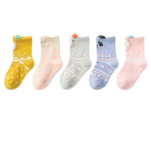 Load image into Gallery viewer, 5 Pairs/pack 1-12years Cute Unisex Cotton Baby Toddler Kids Socks