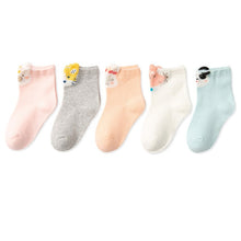 Load image into Gallery viewer, 5 Pairs/pack 1-12years Cute Unisex Cotton Baby Toddler Kids Socks