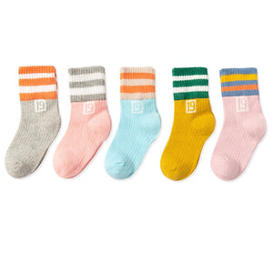 5 Pairs/pack 1-12years Cute Unisex Cotton Baby Toddler Kids Socks