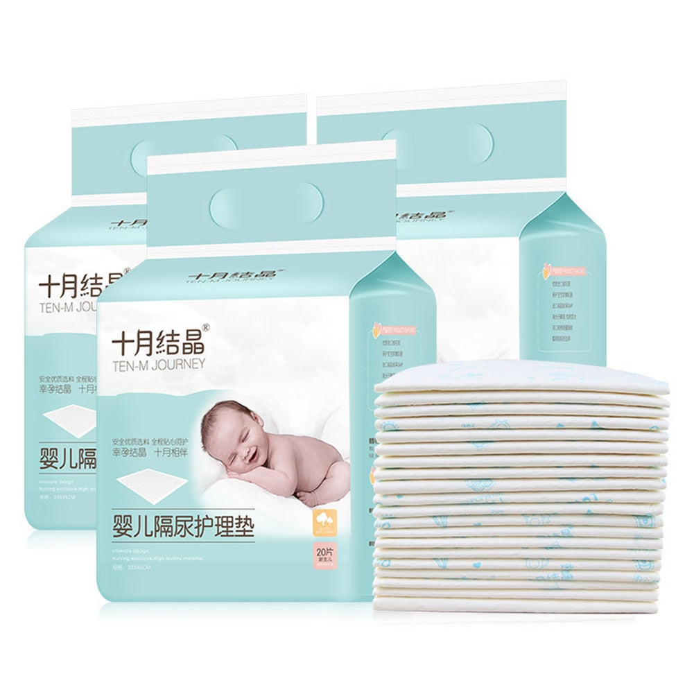 20pcs Disposable Baby Absorbency Underpad